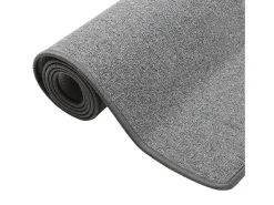 Alfombra de pasillo gris oscuro 80x250 cm