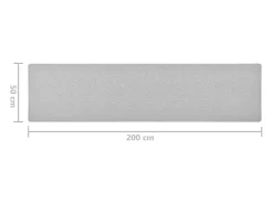 Alfombra de pasillo gris claro 50x200 cm