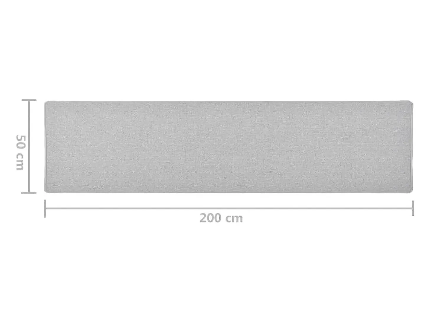 Alfombra de pasillo gris claro 50x200 cm