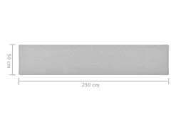 Alfombra de pasillo gris claro 50x250 cm