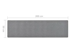 Alfombra de pasillo gris oscuro 50x200 cm