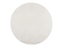 Alfombra de pelo corto IZA, estilo escandinavo, color crema, Ø 100 cm