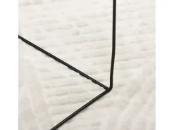 Alfombra de pelo corto IZA, estilo escandinavo, color crema, Ø 100 cm