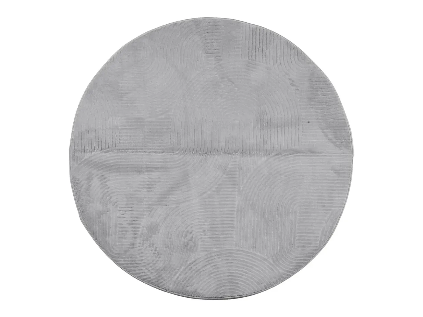 Alfombra de pelo corto IZA estilo escandinavo gris Ø 80 cm