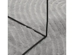 Alfombra de pelo corto IZA estilo escandinavo gris Ø 80 cm