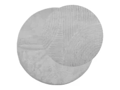 Alfombra de pelo corto IZA estilo escandinavo gris Ø 80 cm