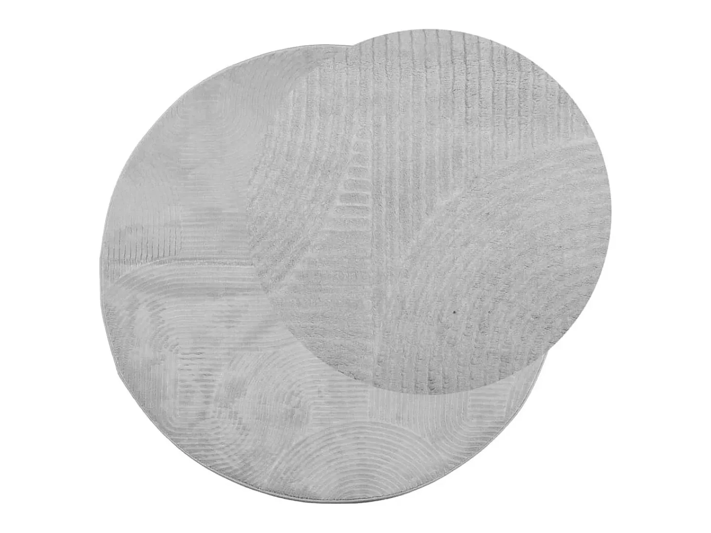 Alfombra de pelo corto IZA estilo escandinavo gris Ø 80 cm