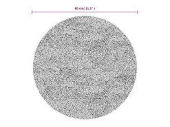 Alfombra de pelo corto IZA estilo escandinavo gris Ø 80 cm