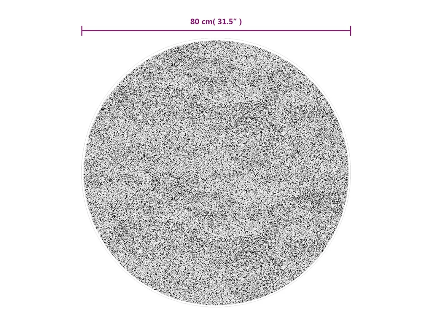 Alfombra de pelo corto IZA estilo escandinavo gris Ø 80 cm