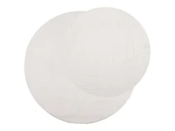 Alfombra de pelo corto IZA, estilo escandinavo, color crema, Ø 80 cm