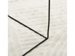 Alfombra de pelo corto IZA, estilo escandinavo, color crema, Ø 200 cm