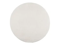 Alfombra de pelo corto IZA, estilo escandinavo, color crema, Ø 200 cm