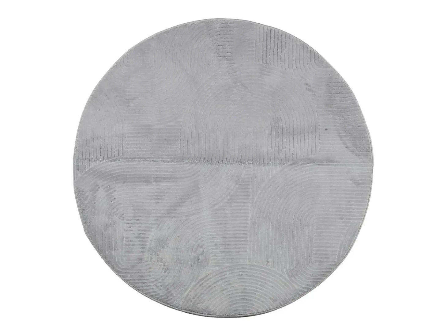 Alfombra de pelo corto IZA estilo escandinavo gris Ø 120 cm