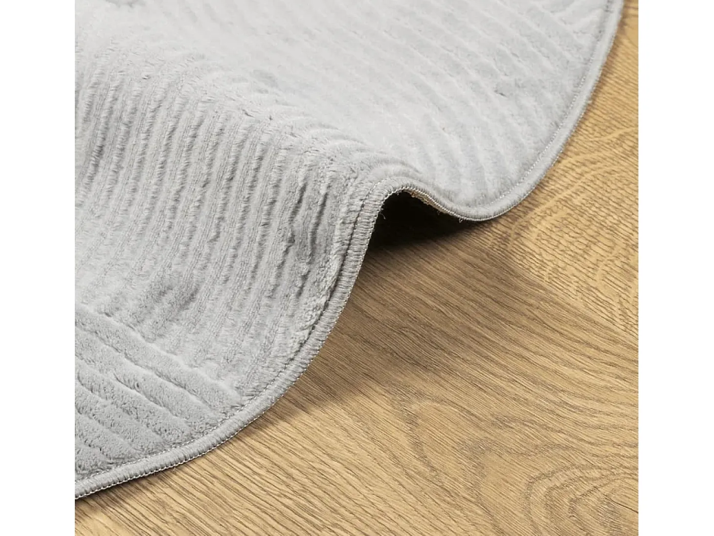 Alfombra de pelo corto IZA estilo escandinavo gris Ø 120 cm