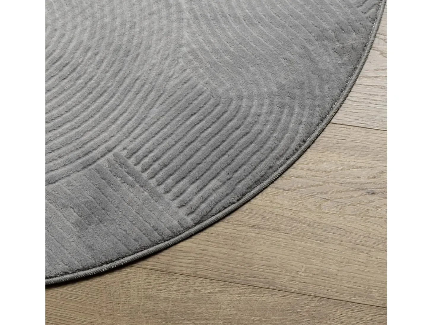 Alfombra de pelo corto IZA estilo escandinavo gris Ø 120 cm