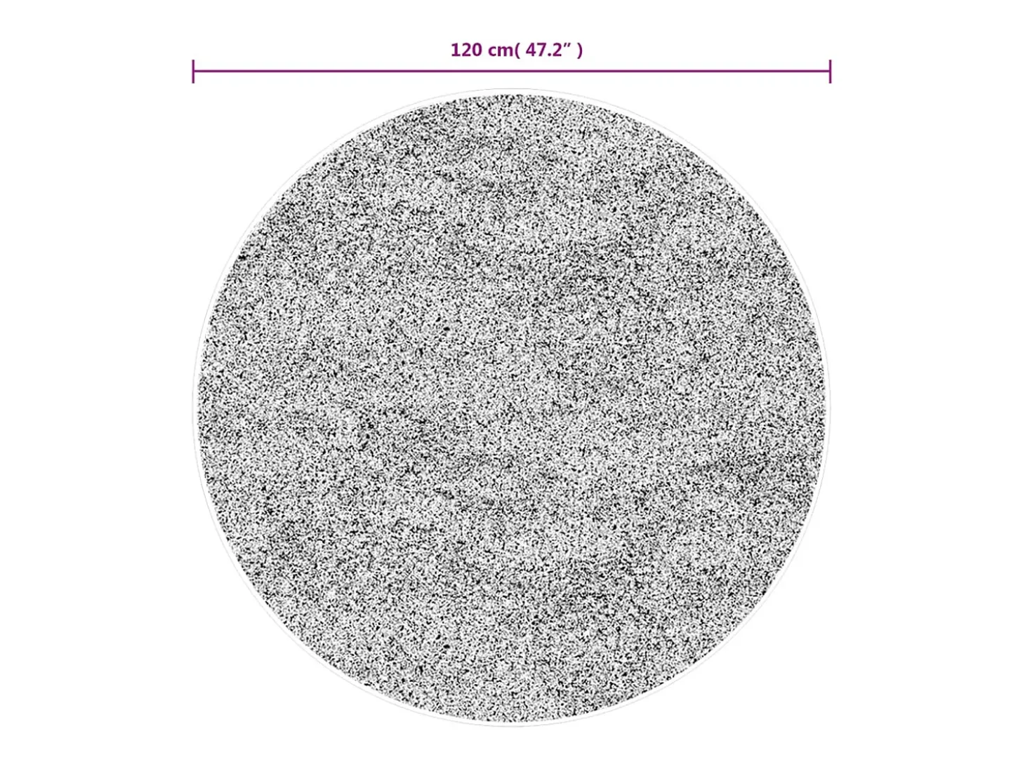 Alfombra de pelo corto IZA estilo escandinavo gris Ø 120 cm