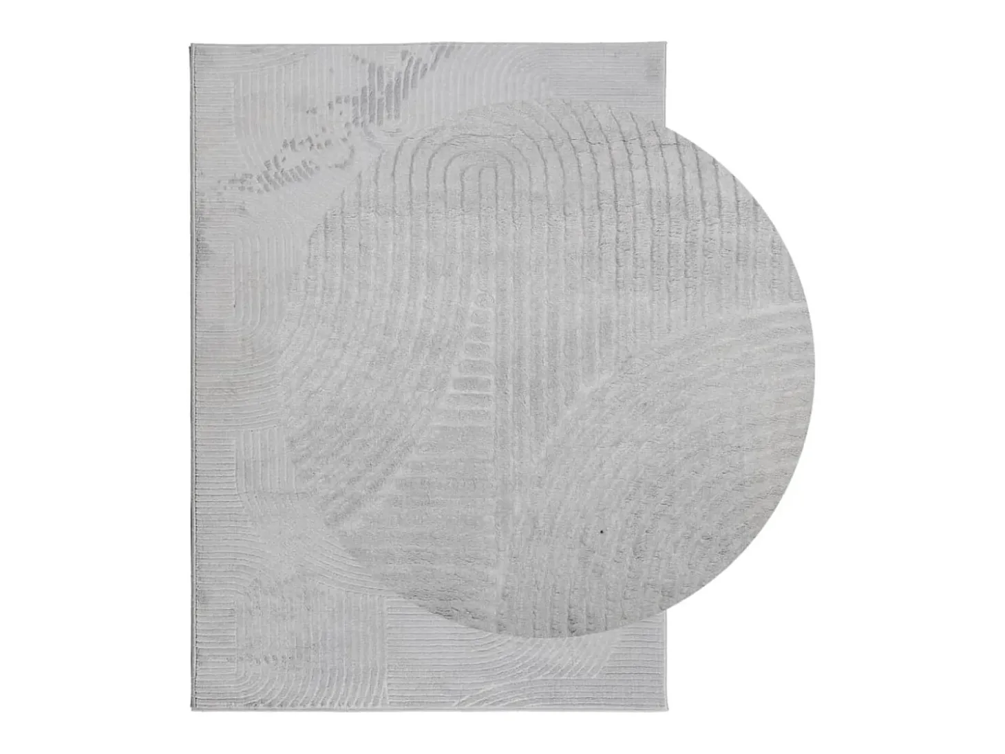 Alfombra de pelo corto IZA estilo escandinavo gris 240x340 cm