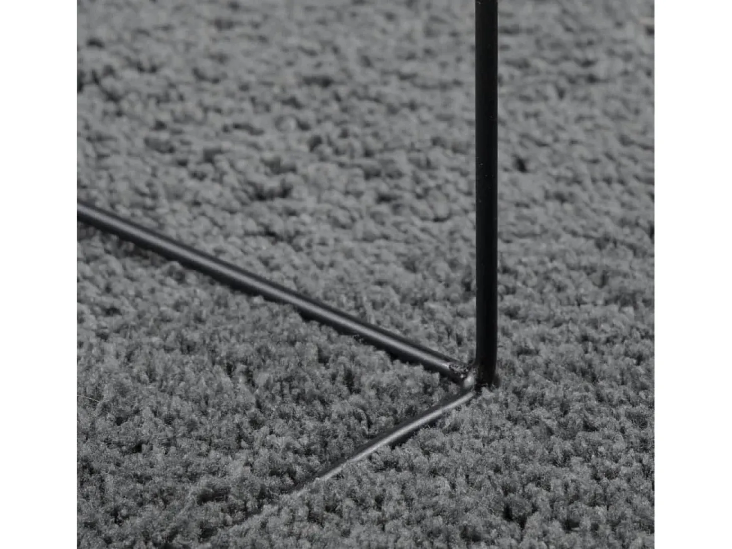 Alfombra de pelo corto OVIEDO en antracita 200x200 cm