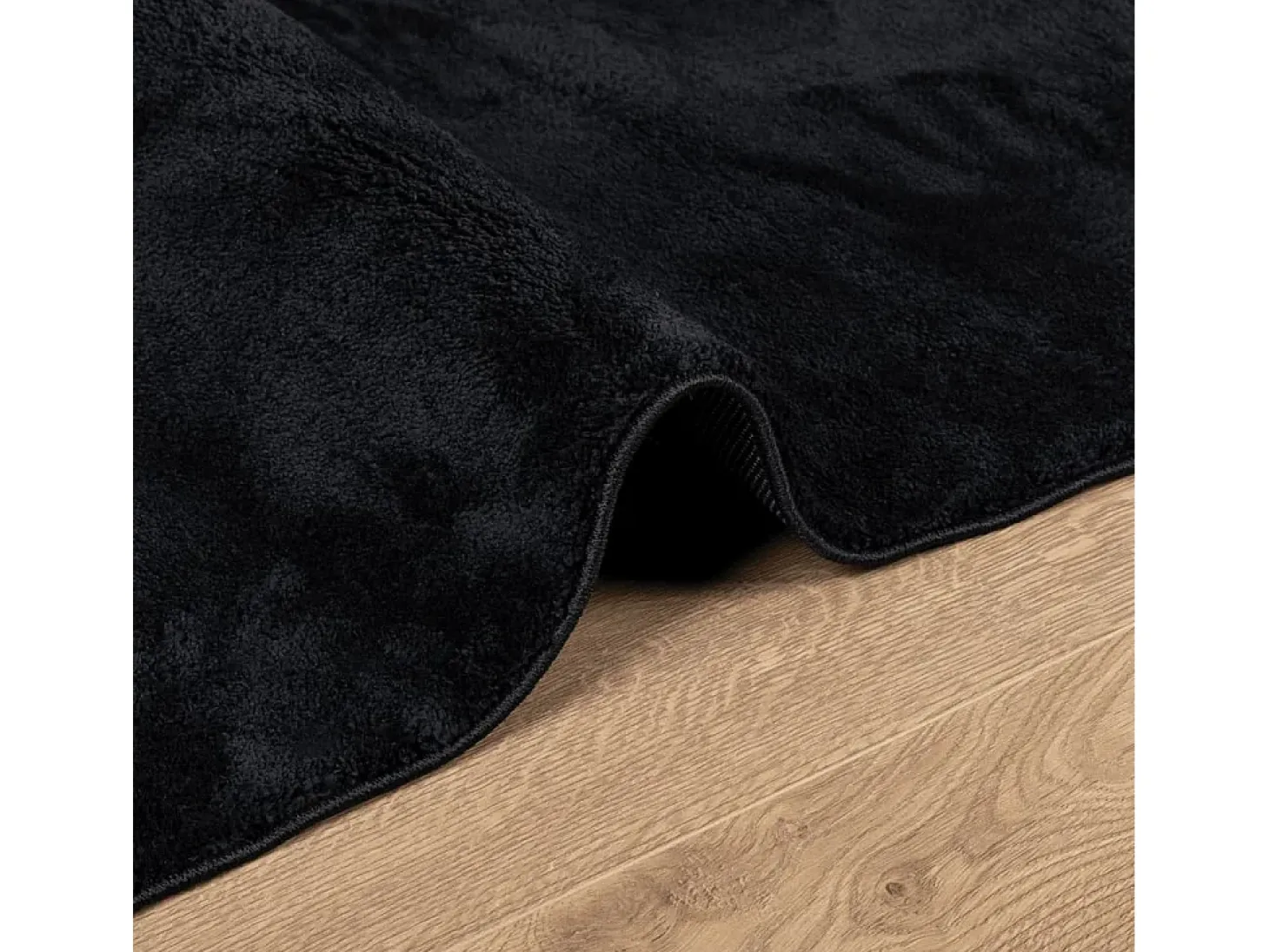 Alfombra de pelo corto OVIEDO negra 200x200 cm