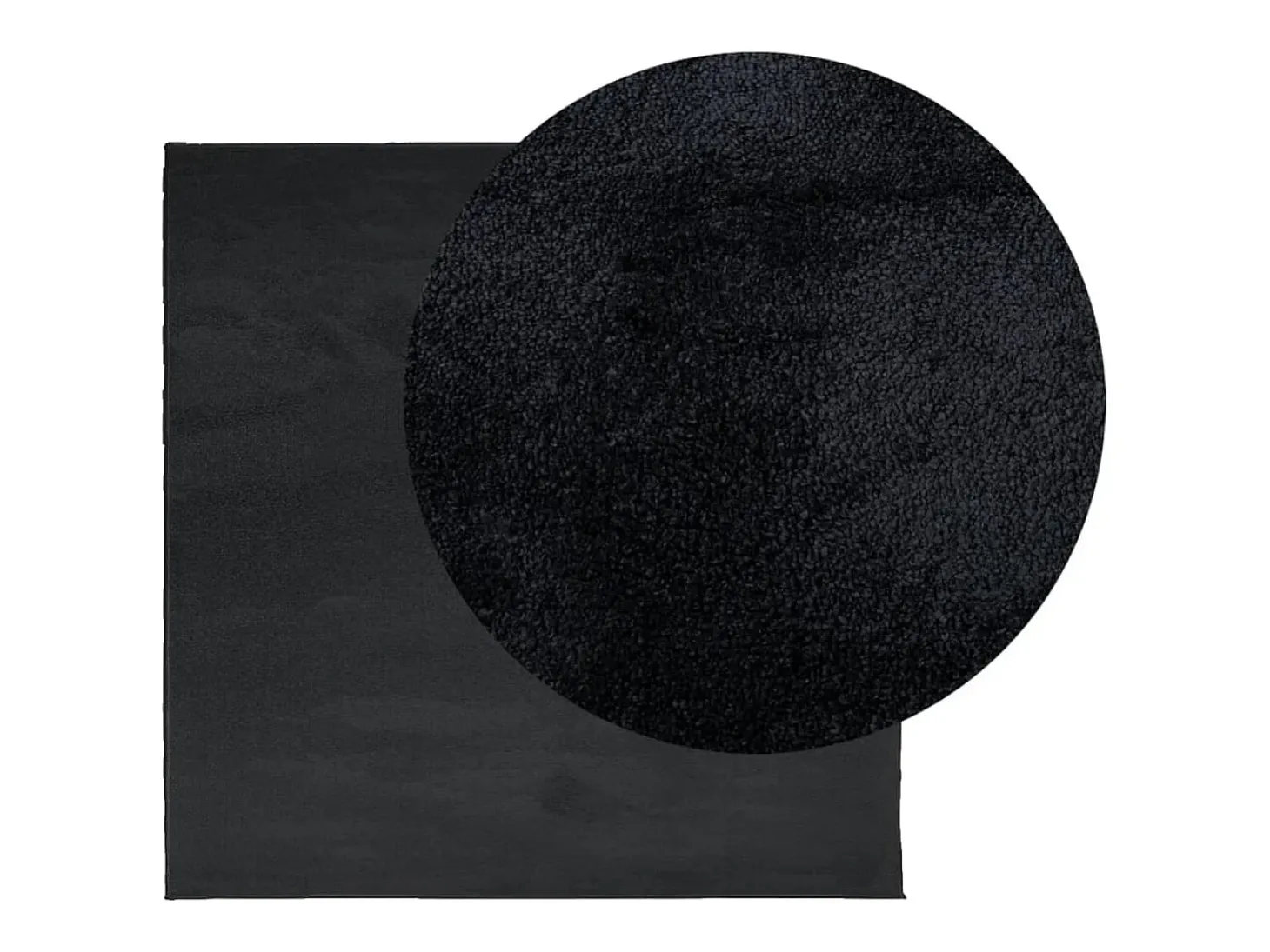 Alfombra de pelo corto OVIEDO negra 200x200 cm
