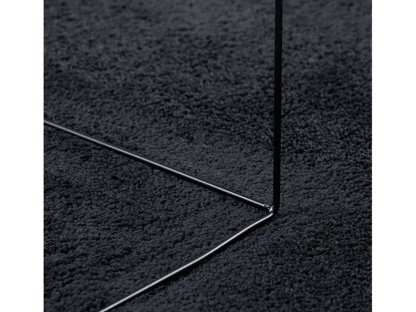 Alfombra de pelo corto OVIEDO negra 200x200 cm