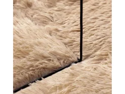 Alfombra de pelo largo beige NAVARRA 240x240 cm poliéster
