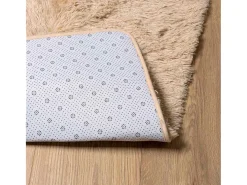 Alfombra de pelo largo beige NAVARRA 240x240 cm poliéster