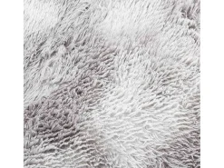 Alfombra de pelo largo gris plata NAVARRA 120x120 cm