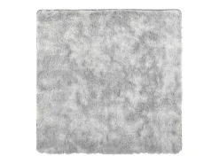 Alfombra de pelo largo gris plata NAVARRA 120x120 cm