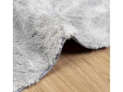 Alfombra de pelo largo gris plata NAVARRA 120x170 cm