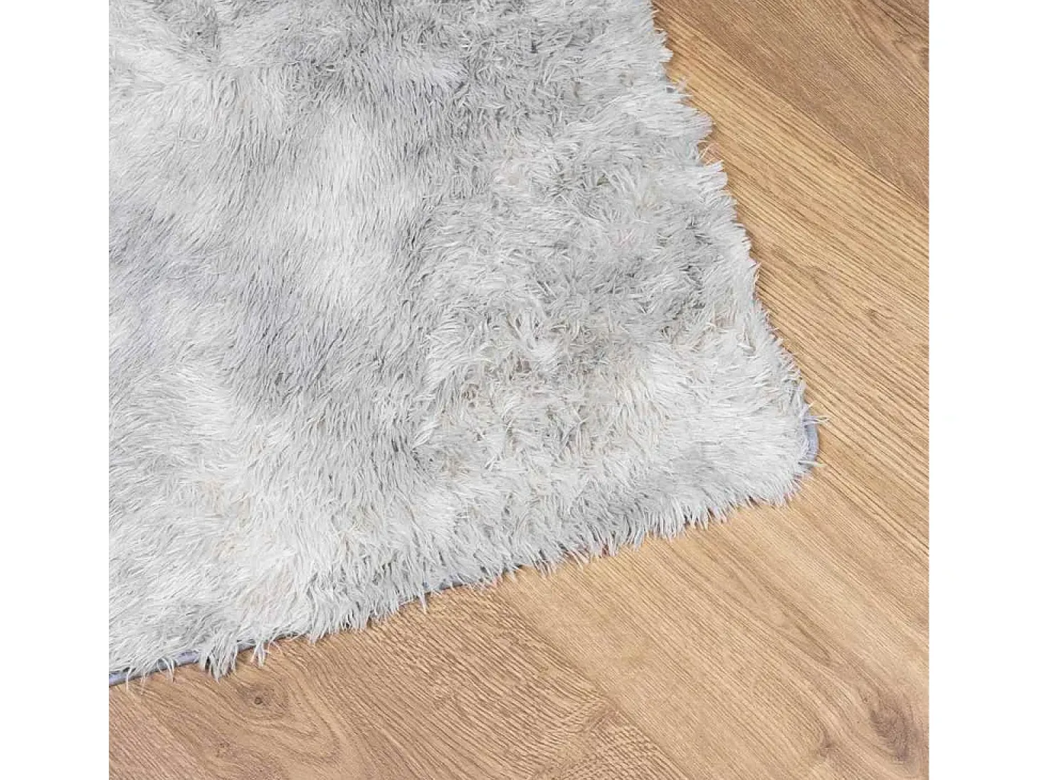 Alfombra de pelo largo gris plata NAVARRA 120x170 cm