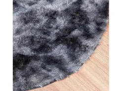 Alfombra de pelo largo NAVARRA gris oscuro 120x120 cm