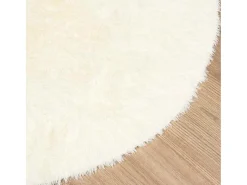 Alfombra de pelo largo NAVARRA color crema 160x160 cm poliéster