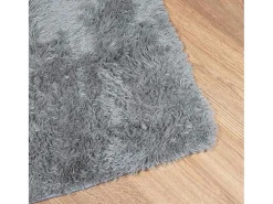 Alfombra de pelo largo NAVARRA gris claro 160x160 cm