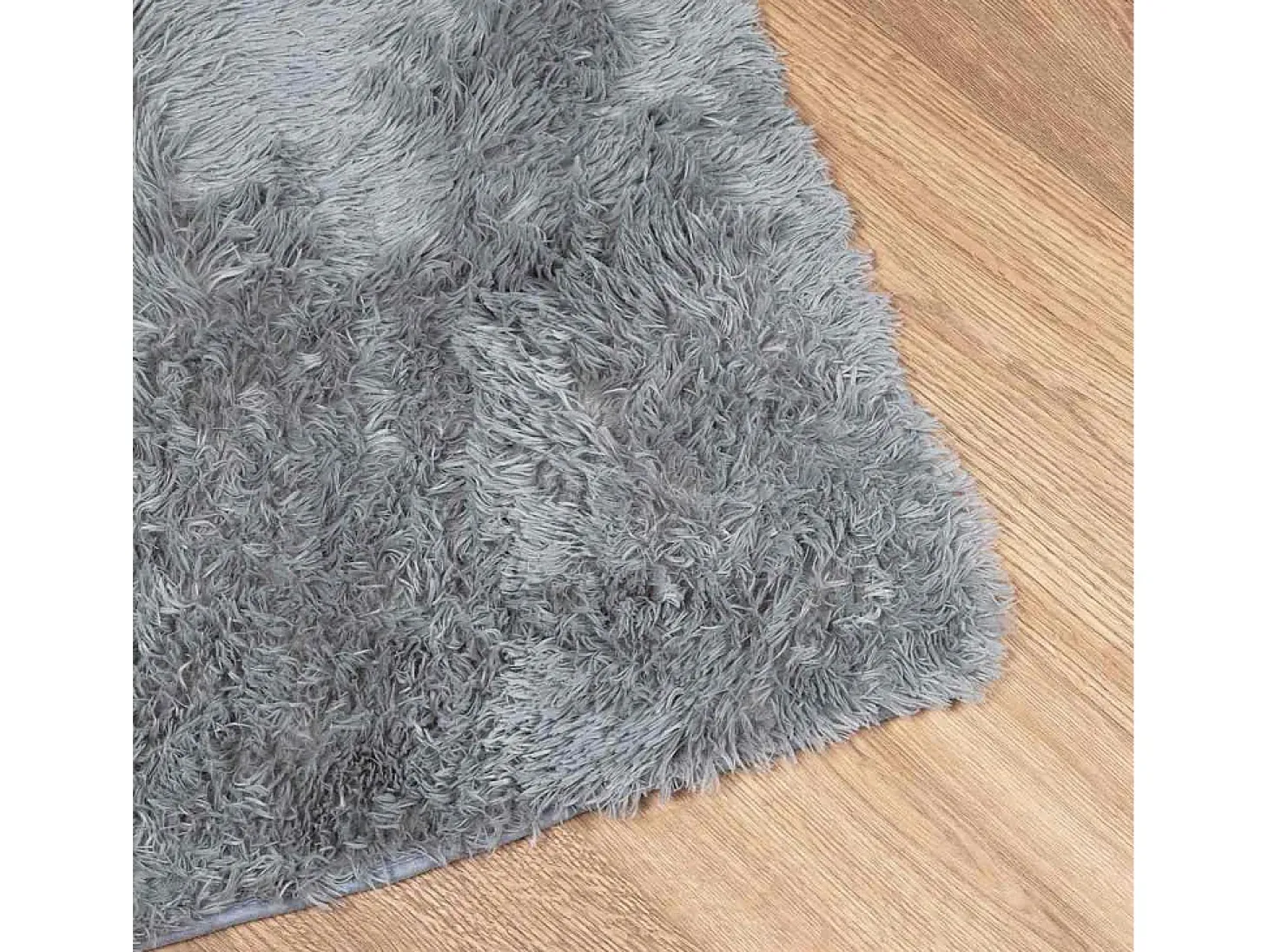 Alfombra de pelo largo NAVARRA gris claro 160x160 cm