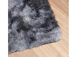 Alfombra de pelo largo NAVARRA gris oscuro 80x150 cm