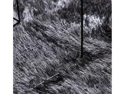 Alfombra de pelo largo NAVARRA gris oscuro 80x150 cm