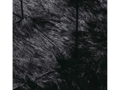 Alfombra de pelo largo negra NAVARRA 200x290 cm Poliéster