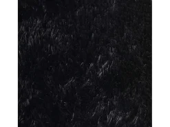 Alfombra de pelo largo negra NAVARRA 120x120 cm poliéster