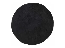 Alfombra de pelo largo negra NAVARRA 120x120 cm poliéster