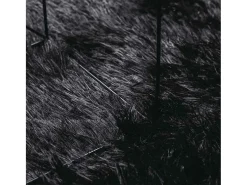 Alfombra de pelo largo negra NAVARRA 240x340 cm poliéster