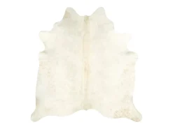 Alfombra de piel de vaca auténtica 150 x 170 cm beige