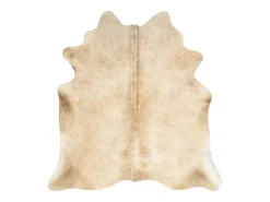 Alfombra de piel de vaca auténtica 150 x 170 cm beige