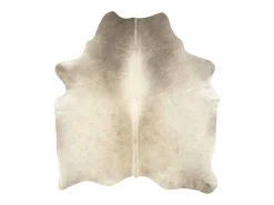 Alfombra de piel de vaca auténtica 150 x 170 cm beige