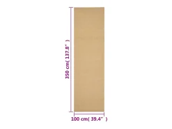Alfombra de sisal natural 100x350 cm