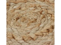 Alfombra de yute con diseño trenzado, redonda de 120 cm.