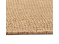 Alfombra de yute con reverso de látex 70 x 130 cm Natural