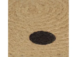 Alfombra de yute hecha a mano con estampado de lunares de 120 cm