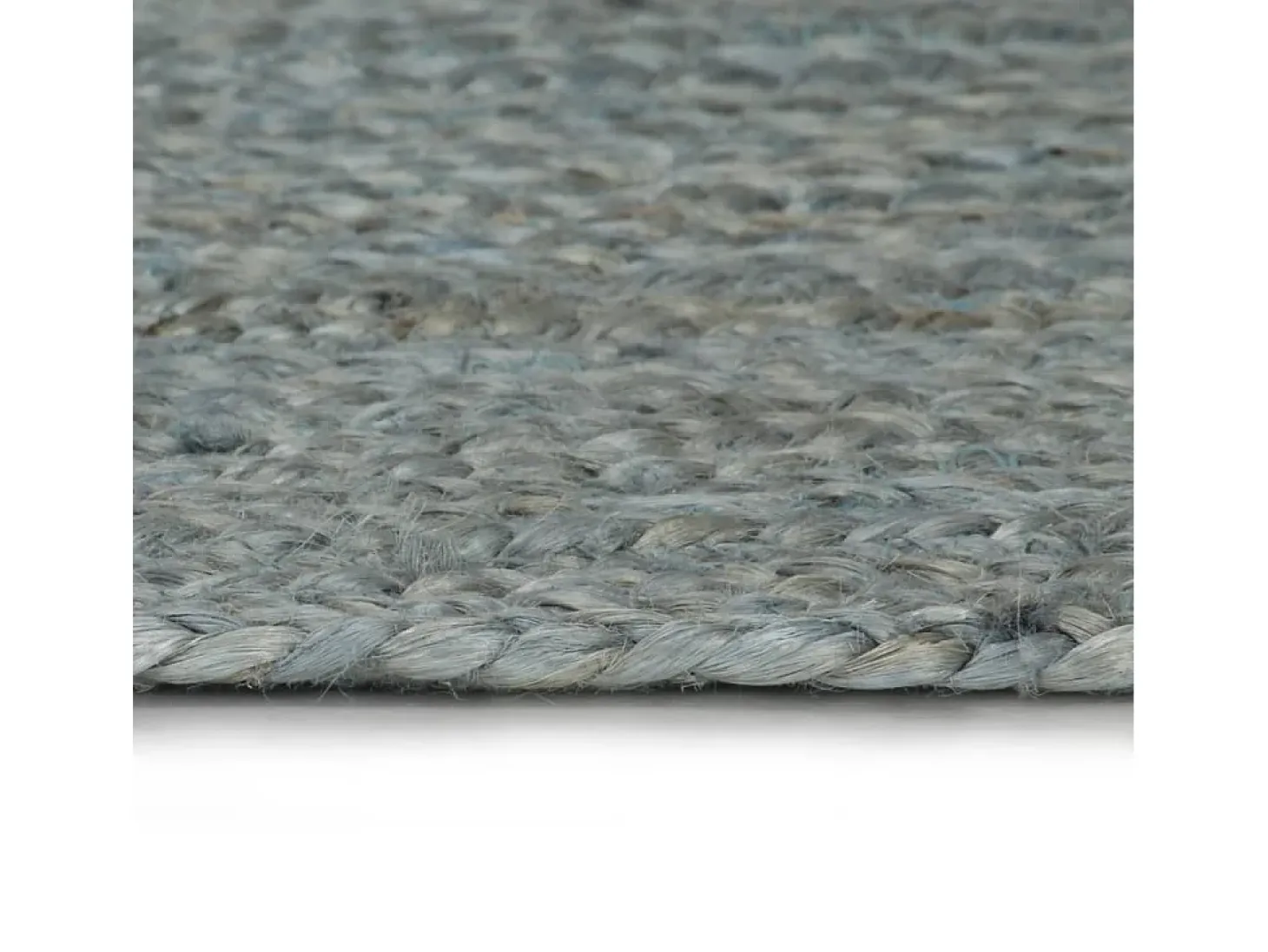 Alfombra de yute hecha a mano redonda 120 cm verde oliva