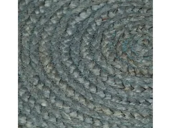 Alfombra de yute hecha a mano redonda 120 cm verde oliva